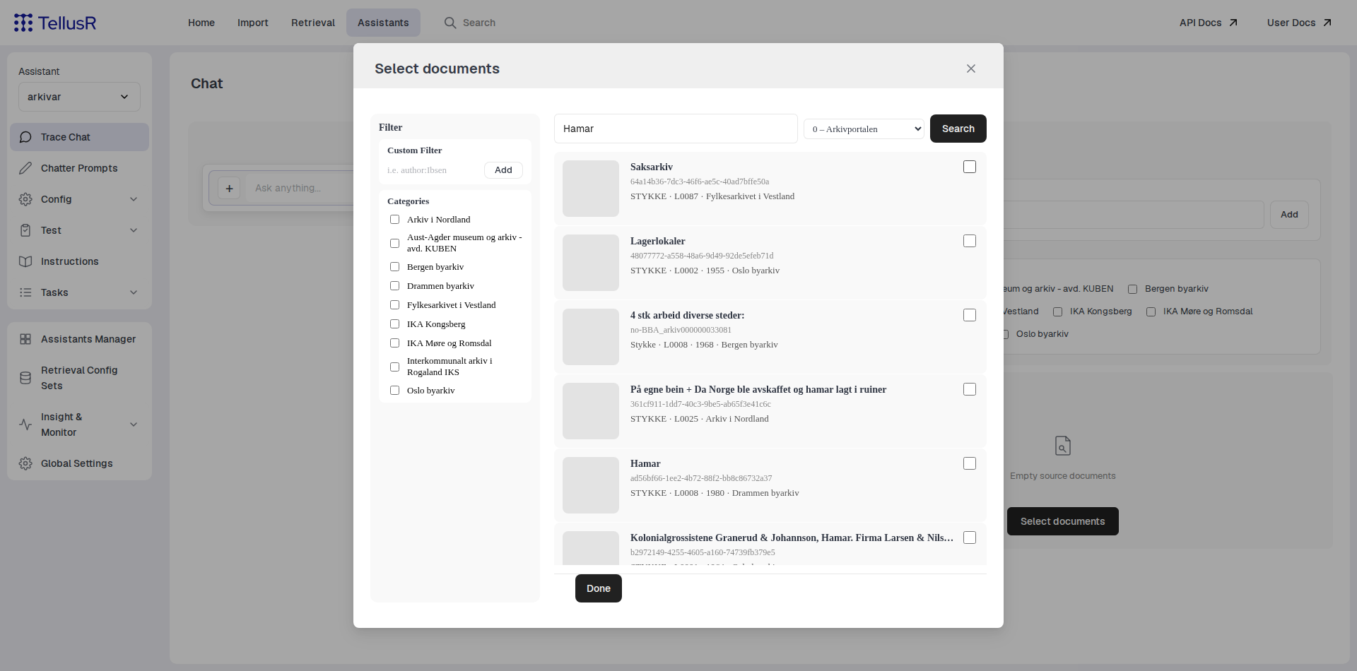 Select documents