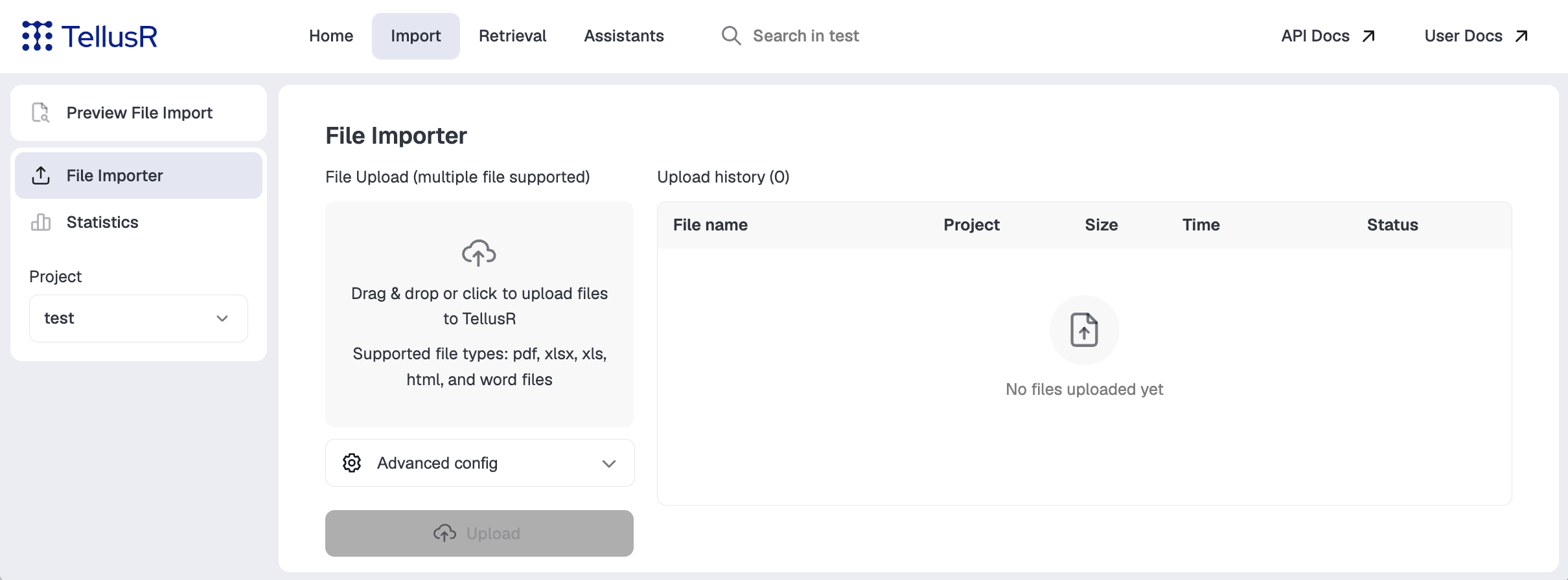 File importer widget