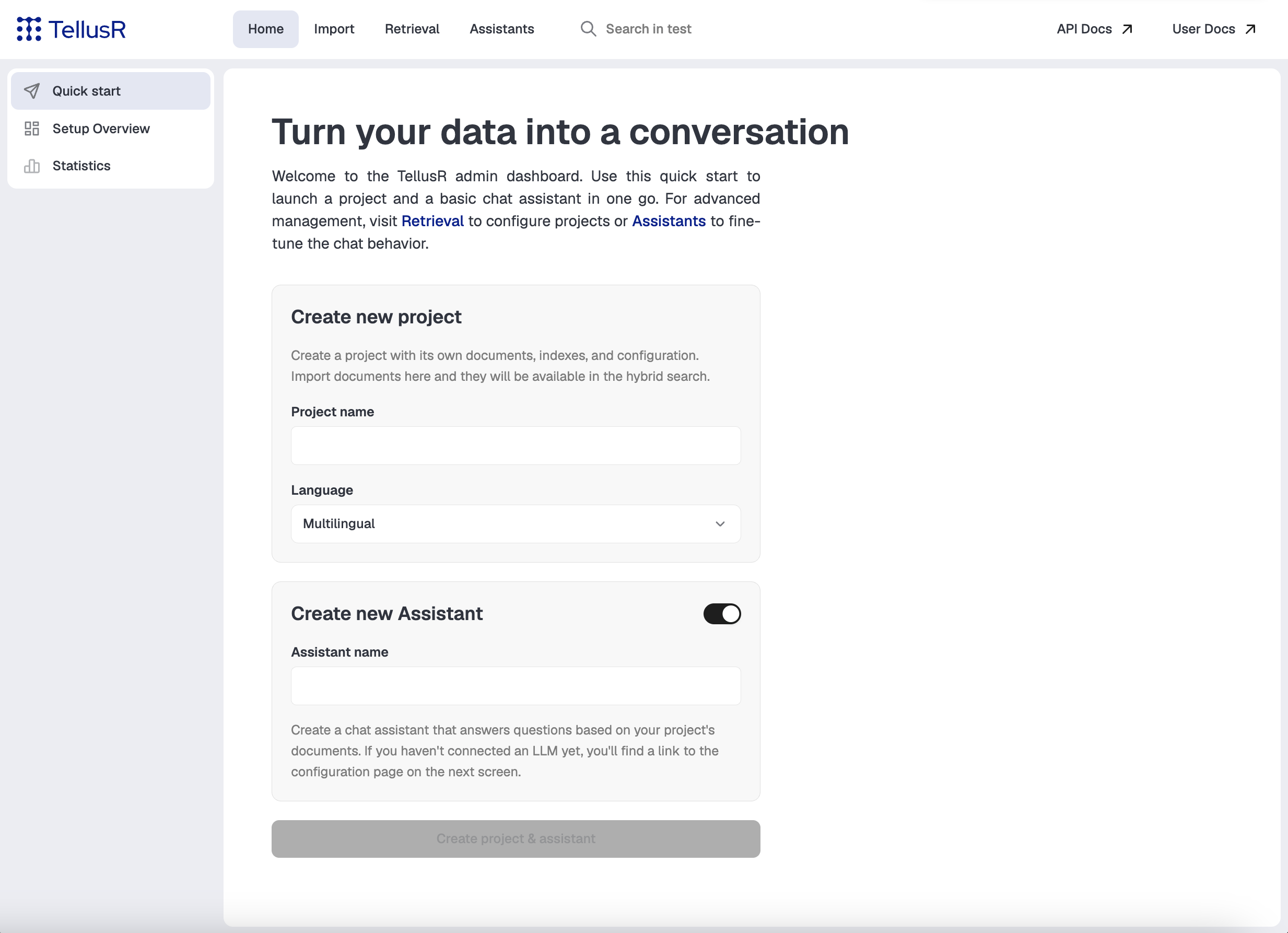 Start page